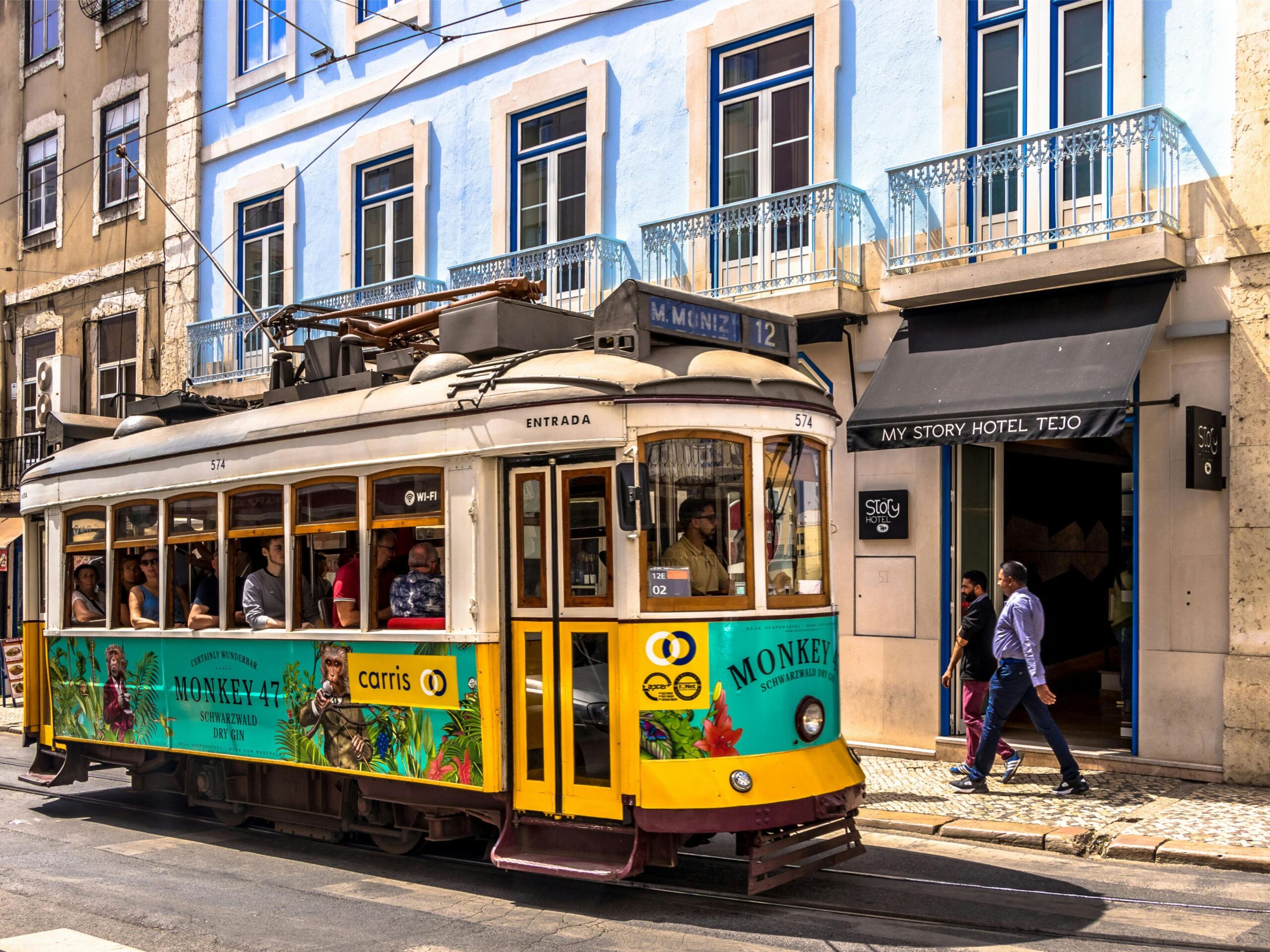 historic yellow tram