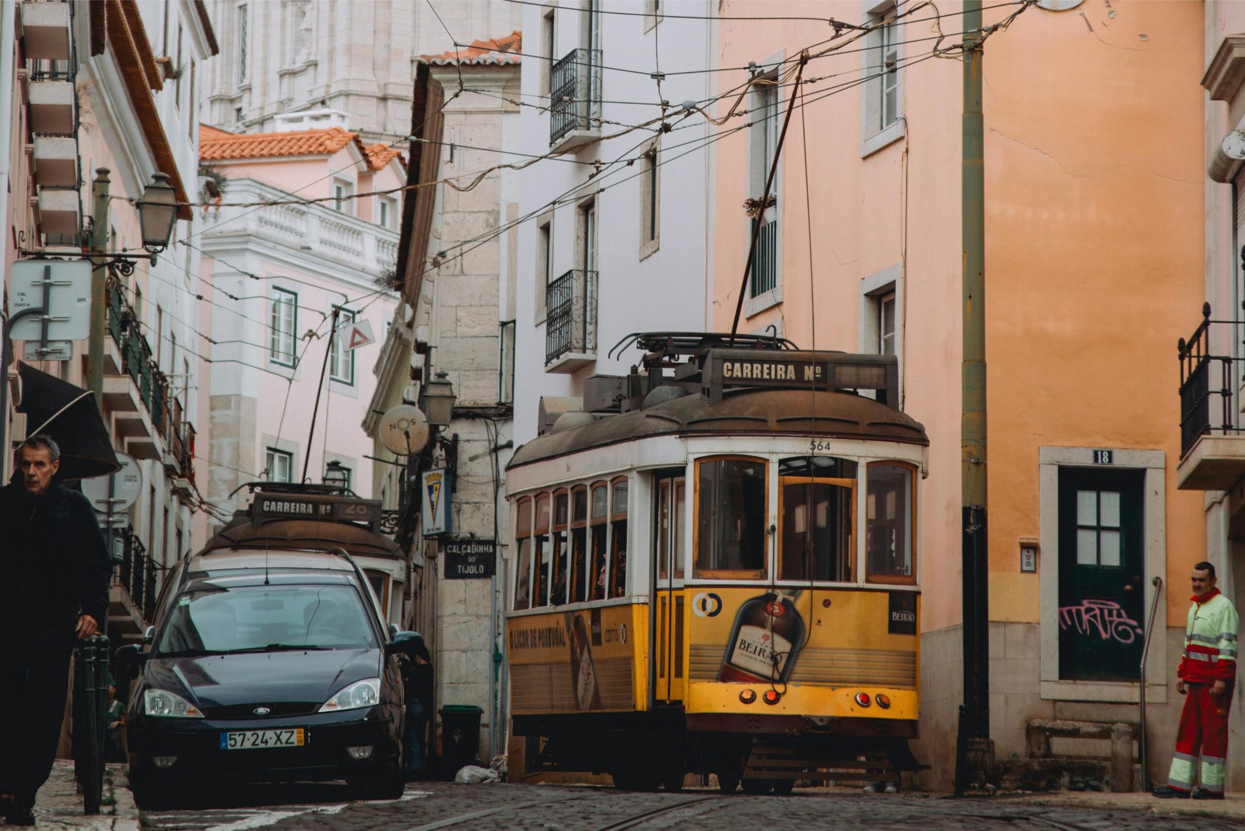 yellow tram