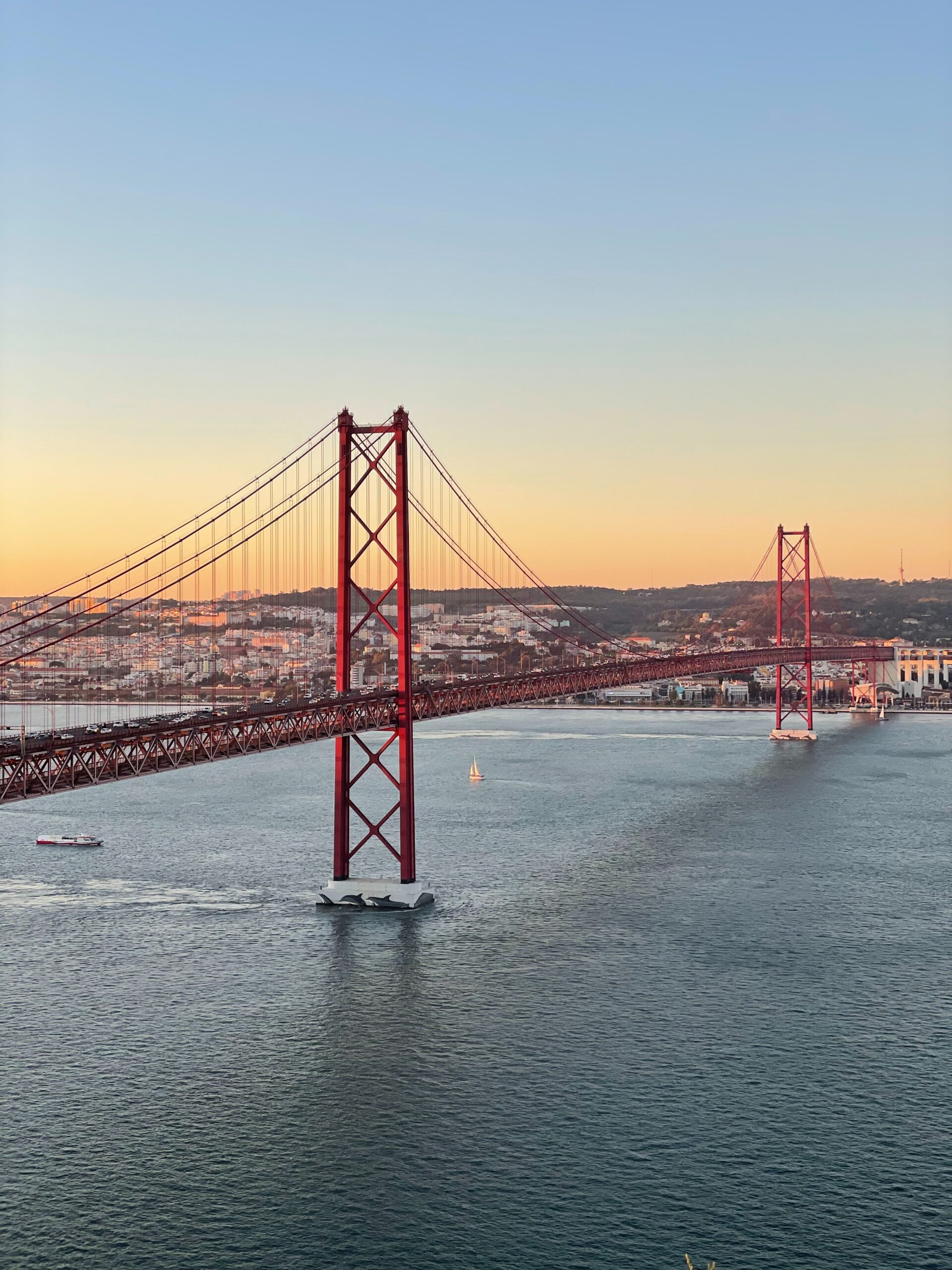Lisbon's red bridge.