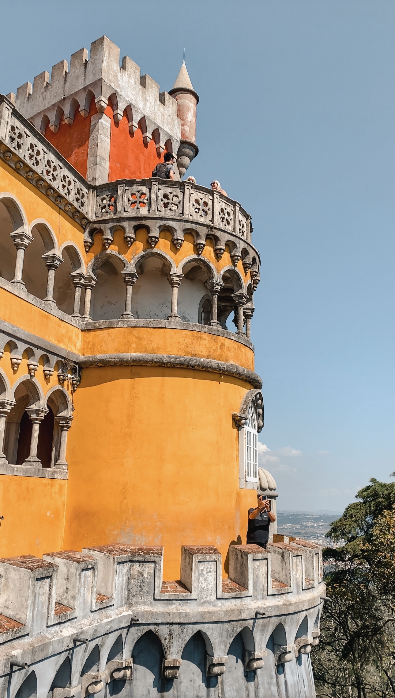 Walkway around the edges of Sintra's Pena Palace.