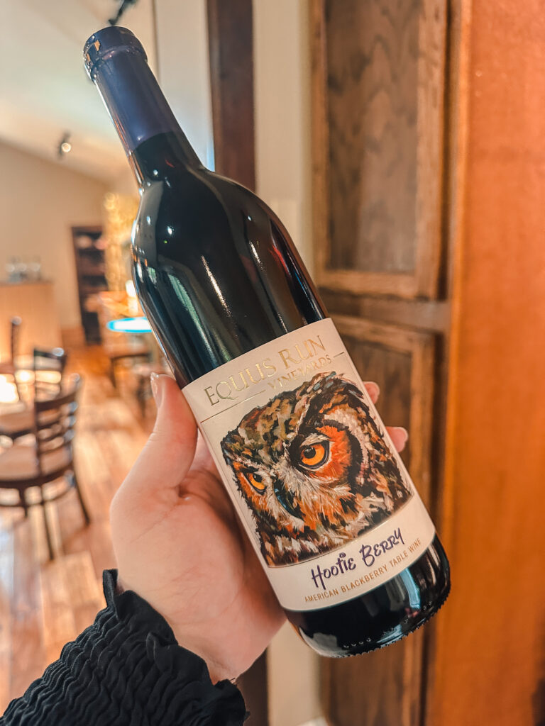 blackberry wine from kentucky's equus run vineyards