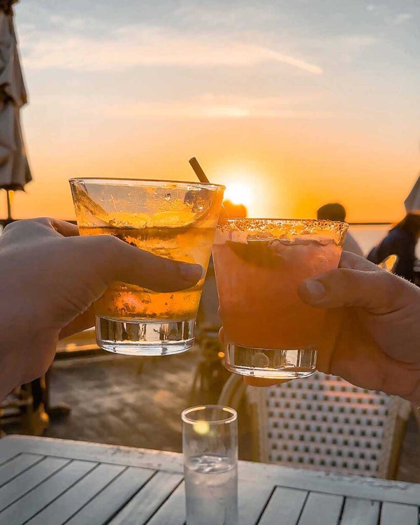 Cocktails at a Laguna rooftop bar