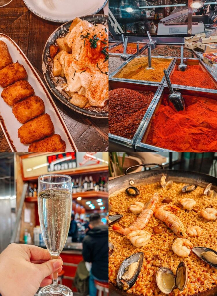 paella, cava, and market spices on a madrid food tour