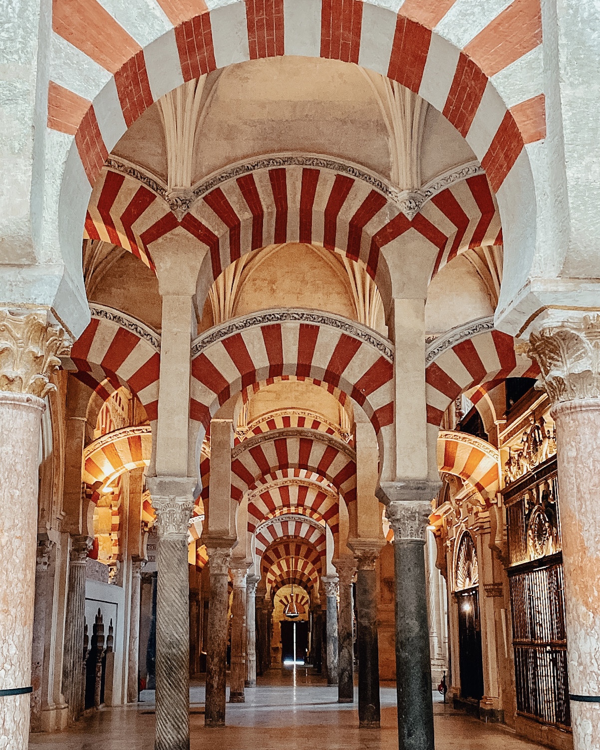 Symmetrical arches of The Mezquita