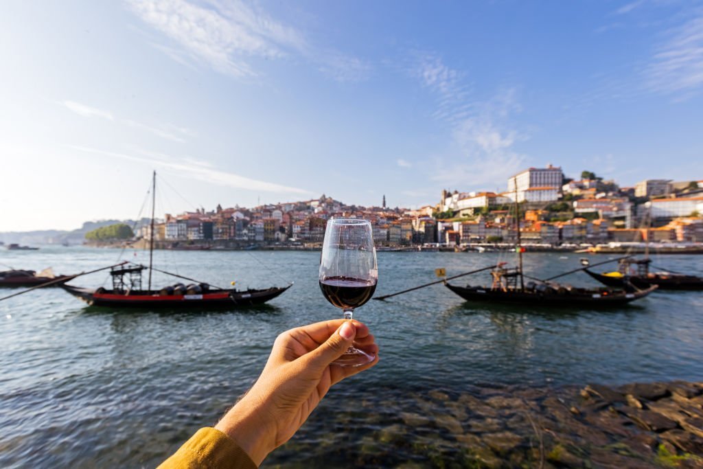 Port Wine in Porto facing Vila Nova de Gaia