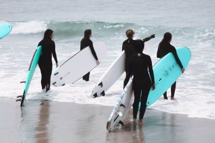 surfing in laguna