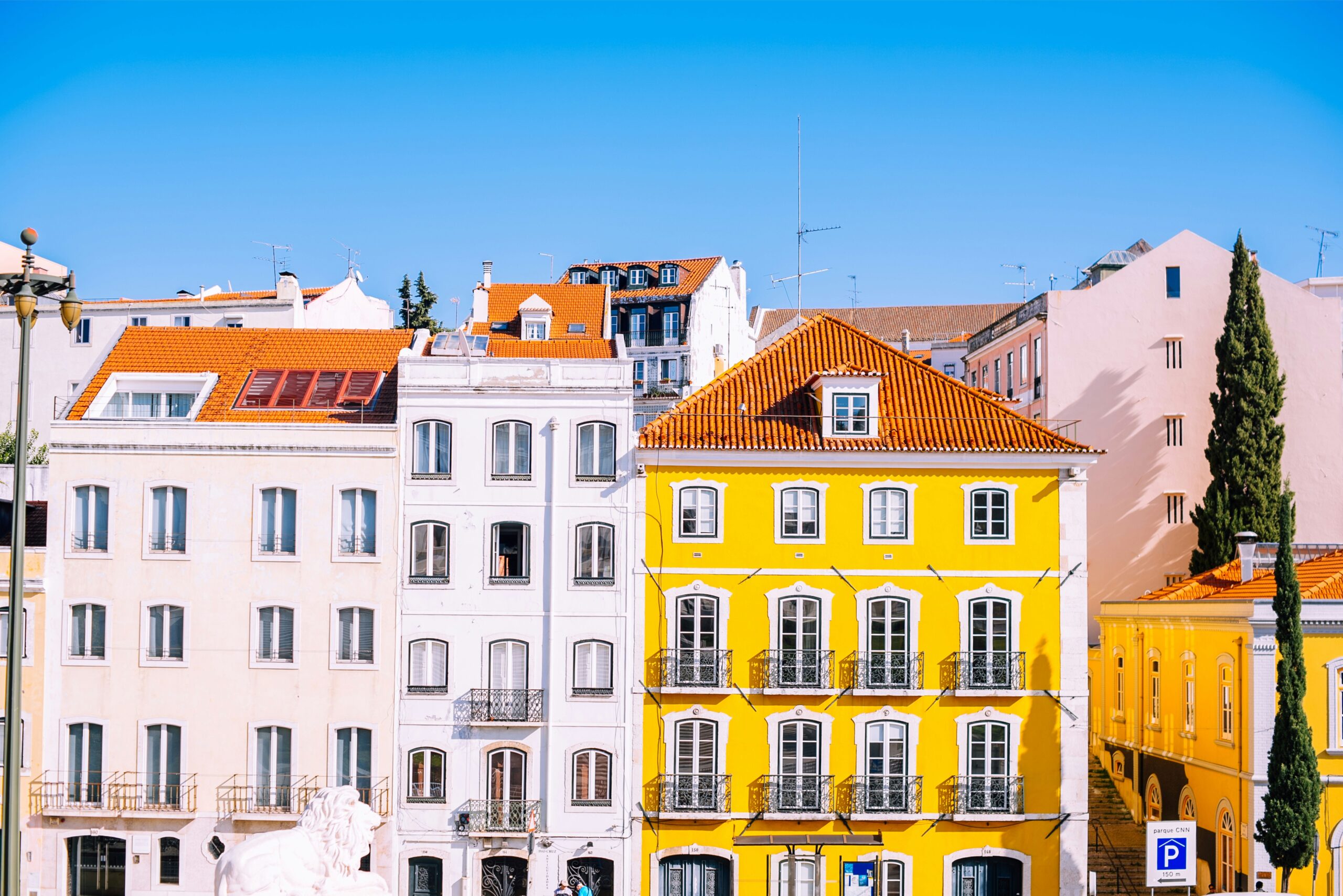 colorful buildings in lisbon